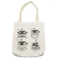 thumbnail image 1 of Sports Tote Bag, Vintage Baseball and Softball with Championship Winner Victory Theme, Cloth Linen Reusable Bag for Shopping Books Beach and More, 16.5" X 14", Cream, by Ambesonne, 1 of 2