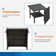 thumbnail image 3 of PayLessHere 3 Pieces Wicker Outdoor Furniture Rattan Patio with 2 Outdoor Chairs,Black, 3 of 7
