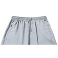 thumbnail image 5 of Domuza Men's Workout Athletic Shorts Quick Dry Hiking Shorts Lightweight Sports Gym Shorts with Zipper Pockets Light Gray L, 5 of 6