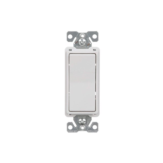 Eaton 7504W-Sp-L Interruptor Decorativo De 4 Vías De Grado Estándar, 15 Amperios, 120 Voltios, Color Blanco
