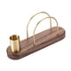 thumbnail image 2 of Servilletero con soporte para palillos de dientes, Base de madera, dispensador de servilletas elegante de latón para uso doméstico, restaurante de, 2 of 9