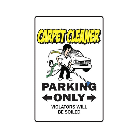 CARPET CLEANER Aluminum Sign parking cleaning steam shampooer rug | Indoor/Outdoor | 14" Tall