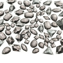 Uxcell Sew on Rhinestones Flatback Crystal Acrylic Gems Diamante for DIY Crafts Dress Clothes Shoes Bag Decorations - Mixed Shape (200Pcs, Gray)