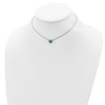 thumbnail image 4 of Diamond2Deal Collier Ras du Cou en Argent Sterling 925 Rhodié avec Cœur en Opale Créé, 16 Pouces, 4 of 6
