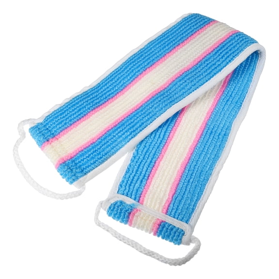 Unique Bargains Elasticity Body Scrub Towel Body Scrubber for Shower 21.06"x4.13" Blue
