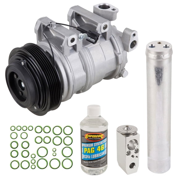 AC Compressor & A/C Kit For Nissan Altima 2.5L 4-Cyl 2002 2003 2004 2005 2006 - Includes Drier, Expansion Valve, O-Rings - BuyAutoParts