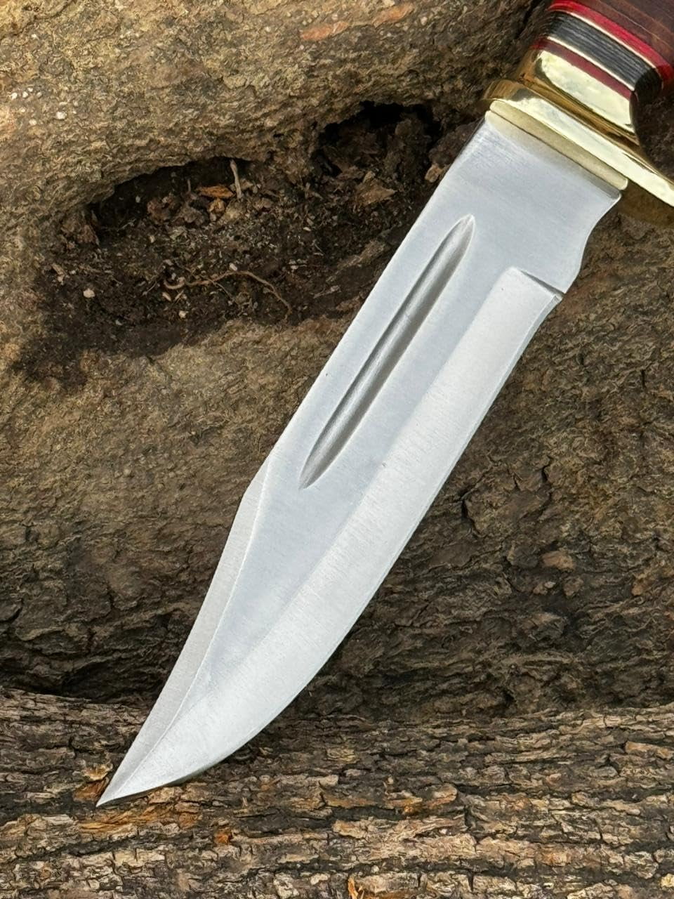 Custom Handmade D2 Steel 12.5 Inches Hunting Knife - Perfect Grip Bone Handle with Brass fitting (REG-415)