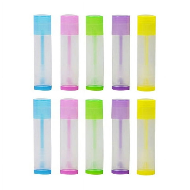 50pcs Lip Balm Empty Container Clear Tubes with Bottom and
