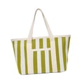 thumbnail image 3 of Bolso tote a rayas, bolso de mano elegante para la oficina, bolso de hombro para mujer, bolso de playa Verde, 3 of 8