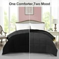 thumbnail image 2 of BedDecor 300 GSM 1Pcs Reversible Solid (Black-Dark Gray, Twin/Twin Xl) 100% Egyptian Cotton Base Down Alternative Comforter, 2 of 8