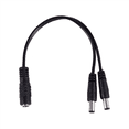 thumbnail image 2 of 5 Pcs 5.5x2.1mm 1 to 2 M/F DC Power Splitter Cable for Security CCTV Camera Plastic Black,5 x DC 1 Female to 2 Male Power Splitter Cable, 2 of 6