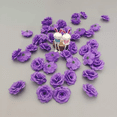 thumbnail image 4 of 50 Flores Artificiales Decoración Para Bodas,morado Oscuro, 4 of 5