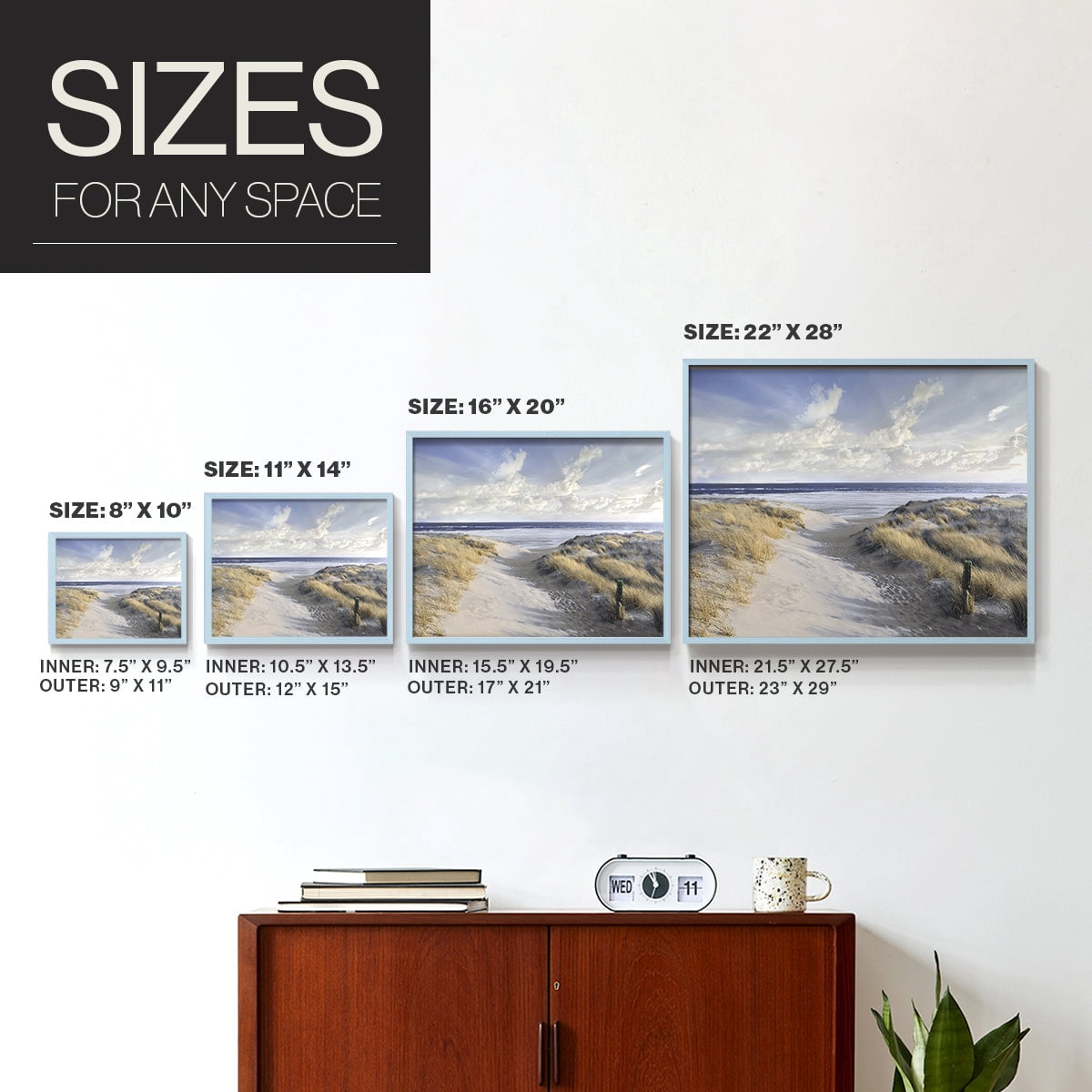 Aisle Marker by Mike Calascibetta - Restickable Framed Giclée Print