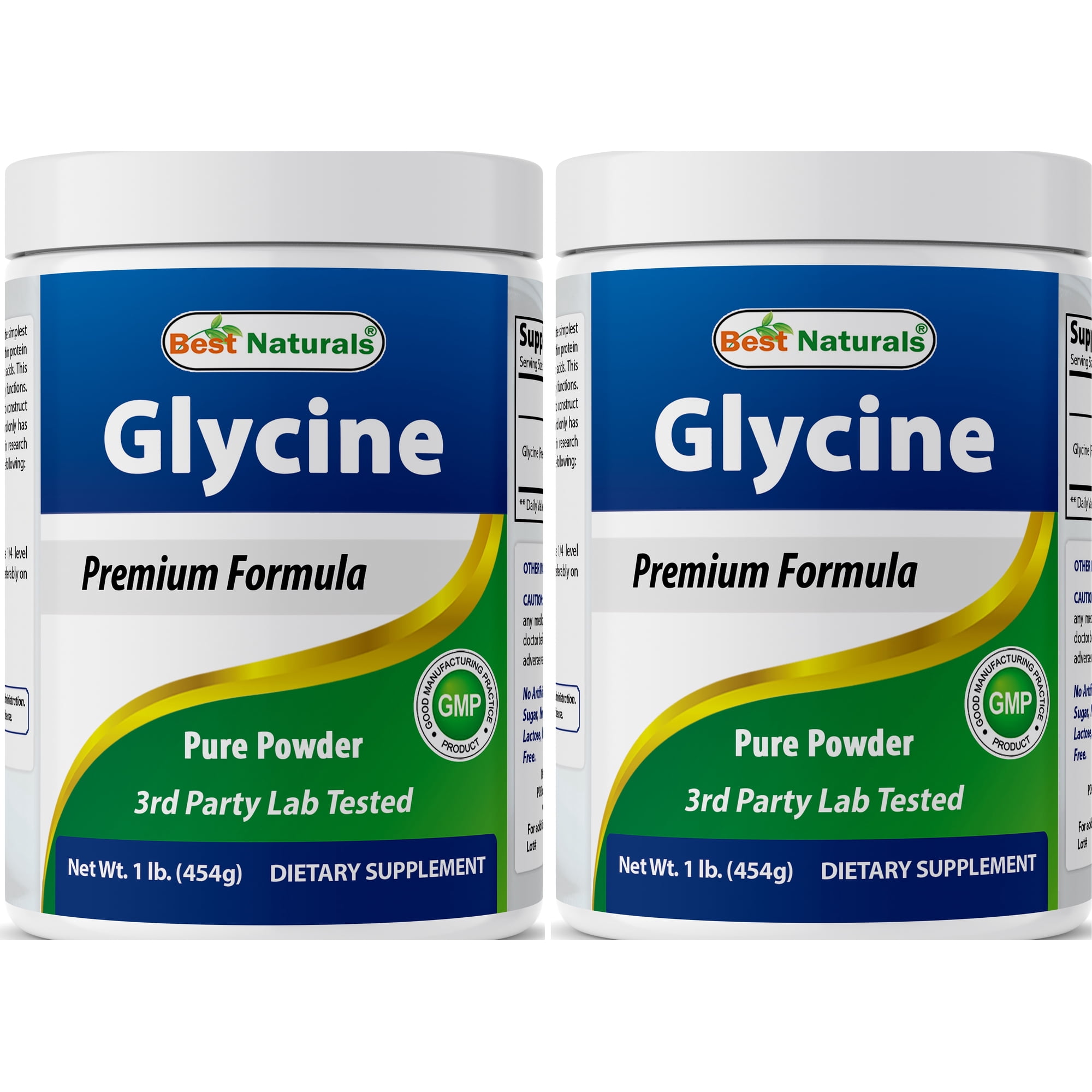 2 Pack Best Naturals Glycine 1 Lb Powder
