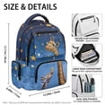 thumbnail image 5 of Yuyamidu Galaxy Giraffe Backpack for School Girls Ages 8-10 3rd-4th Grade 17 Inch Lightweight Multi-Pocket Bookbag with Padded Straps Back to School, 5 of 7