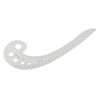 Unique Bargains Plastic Comma Shaped 42cm Length Drawing Template Tool French Curve Ruler Clear School Supplier
