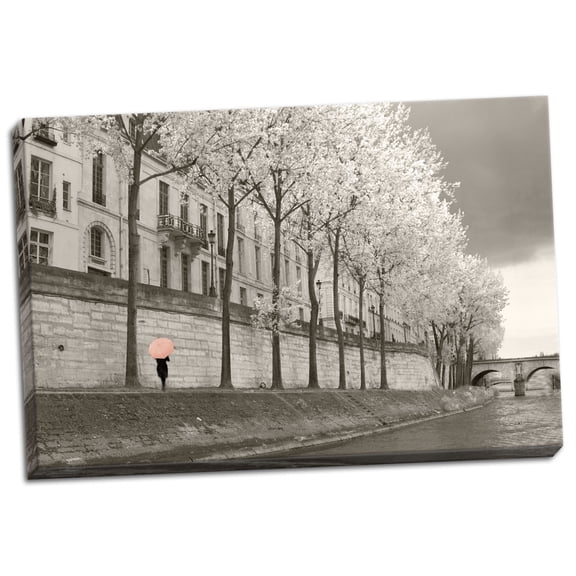 Gango Home Decor Contemporary Paris in the Rain III by Sue Schlabach (Ready to Hang); One 24x16in Hand-Stretched Canvas