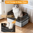 thumbnail image 7 of Stainless Steel Cat Litter Box, High-Sided & Non-Stick, Odor-Resistant Metal Litter Pan, 7 of 7