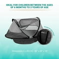 thumbnail image 5 of KidCo P3012 - Peapod Portable Foldable Mesh Toddler Travel Tent & Storage Bag, Play Tent, Ages 6 Months - 3 Years (Midnight), 5 of 7