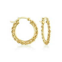 Ross-Simons 10kt Yellow Gold Rope-Chain Hoop Earrings, Women's, Adult