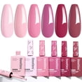 thumbnail image 1 of Set de esmaltes de uñas en gel Beetles Romantic Blush, 6 colores, 15 ml, 1 of 7