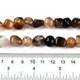 thumbnail image 5 of 5Strand Natural Agate Beads Strands Tumbled Stone Saddle Brown 6.5~11.5x10~13.5x8~10.5mm Hole: 1.2mm about 36~40pcs/strand 14.29~14.65 inch(36.3~37.2cm)., 5 of 6