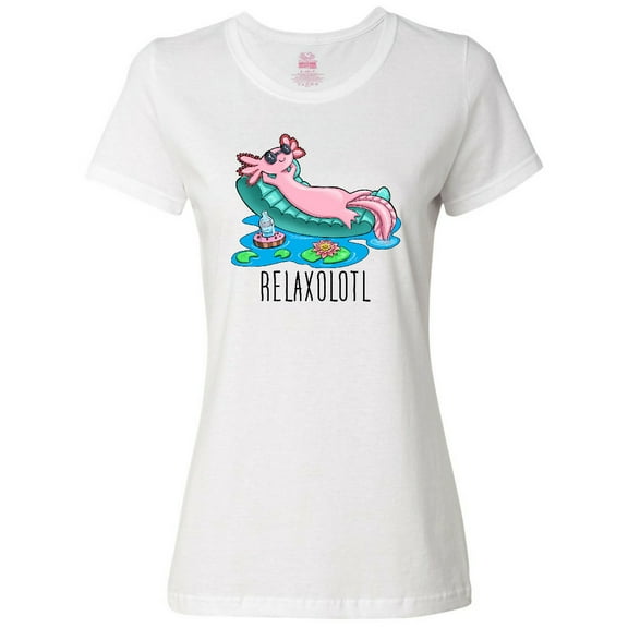 Inktastic Relaxolotl- Cute Axolotl on Summer Vacation Women's T-Shirt