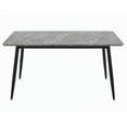 thumbnail image 4 of LeisureMod Zayle Modern Dining Table with a Sintered Stone Rectangular Wide Tabletop and Steel Base for Kitchen and Living Room (Light Grey, 55" Wide), 4 of 11