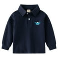 thumbnail image 1 of AWZXDE T-Shirts Garçons Polo à Manches Longues Col Montant Chemise à Imprimé d'Animaux Mignons, 1 of 8