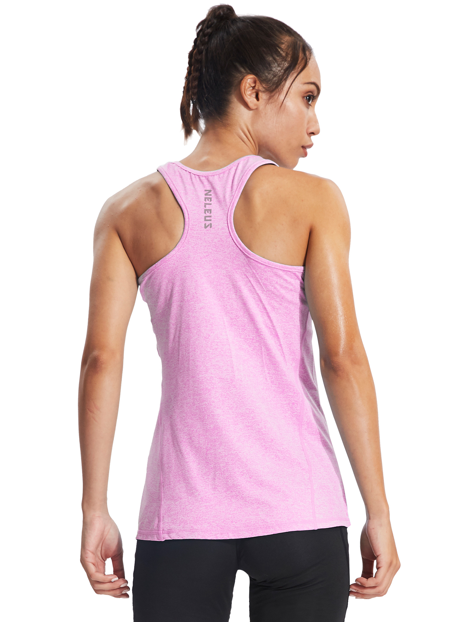 NELEUS Women's Racerback Workout Tank Top, 3-Pack photo 4