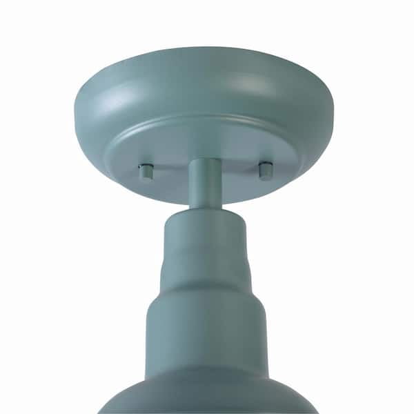 Ceybo Bell Ridge 1 Light Teal Semi‑Flush Ceiling Light