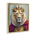 thumbnail image 3 of Stupell Industries King Lion Regal Portrait Animals Painting Gold Floater Framed Canvas Art Print Wall Art, 17 x 21, 3 of 9