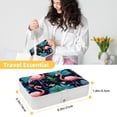 thumbnail image 5 of Flamingo Elegant Jewelry Box Organizer with Removable Compartment and Earring Holder - Portable PU Leather Storage Case, 5 of 6