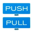 thumbnail image 3 of Uxcell Push Pull Door Sign Acrylic Self Adhesive Rectangle Sticker Blue 8 Pack, 3 of 6