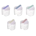 thumbnail image 1 of 5pcs Stackable Plastic Spice Jar Transparent Double-Cover Food storage Can Kitchen Fresh Keeping Case Tool, 1 of 8