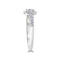 thumbnail image 3 of 3/4CT Cushion Halo Round Diamond Engagement Ring 14K White Gold, 3 of 4