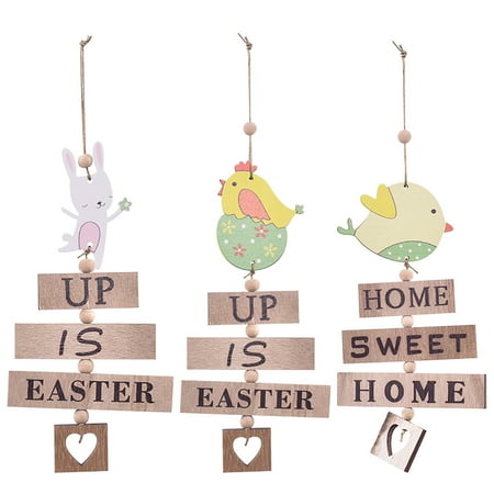 

Wooden Letter Easter Bunny Decorative Letter Pendant HOME Letter Spring Pendant