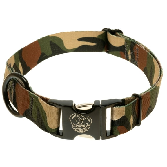 Country Brook Petz® Premium Woodland Camo HD Dog Collar, Small