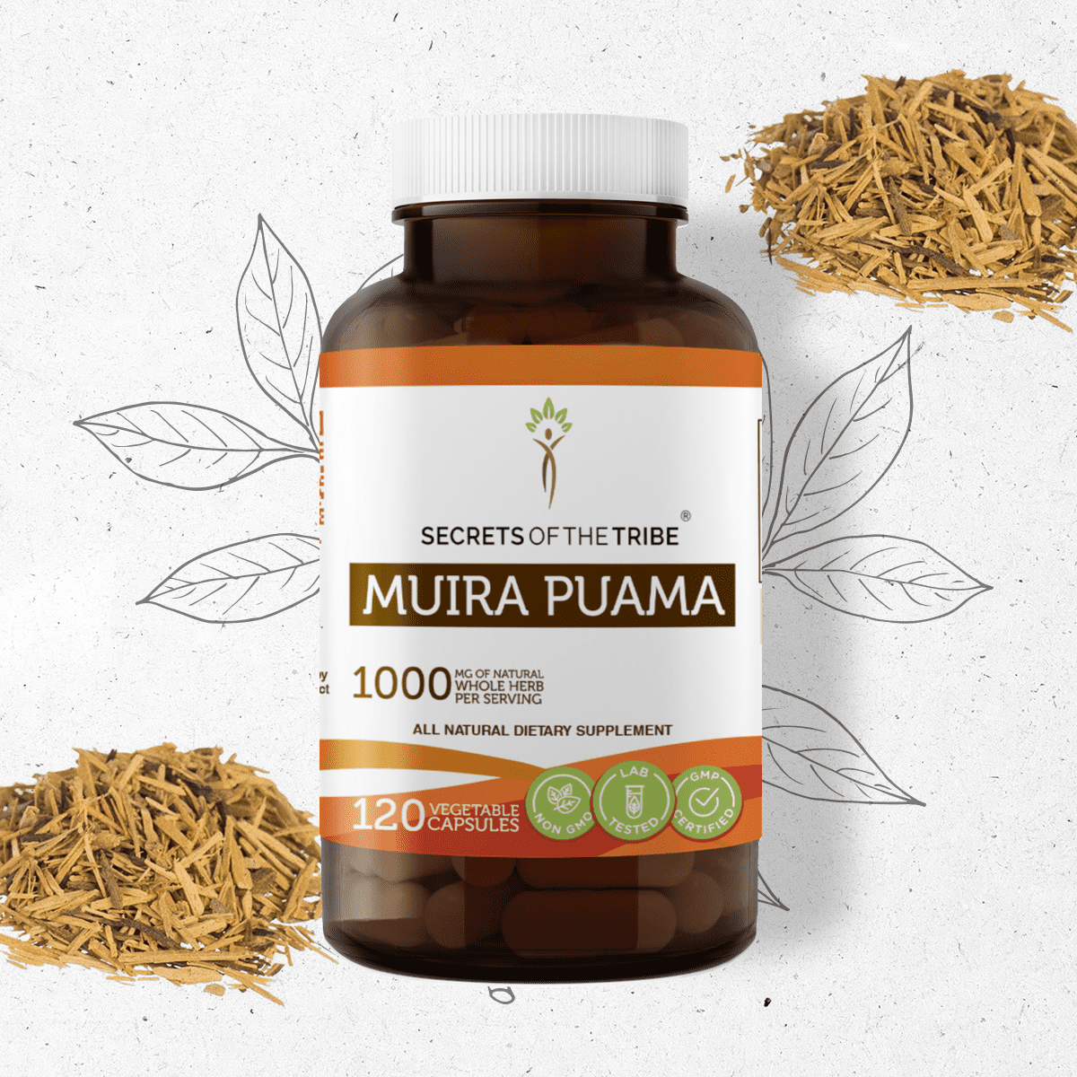 Secrets of the Tribe Muira Puama 120 Capsules, Wildcrafted