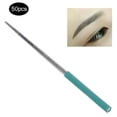 thumbnail image 3 of Aguja de microblading, 50 piezas profesional de tatuaje de cejas Microblading aguja de cejas aguja de sombreado de cejas máxima comodidad, 3 of 12