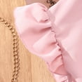 thumbnail image 4 of Big Girls Summer Ruffle Sleeve Girls Outfit Set Stylish Top And Solid Pants For Casual Beach School Party For Ages 8 To 12 Cute Pants Teens Girl Outfits Size 6x Outfits Size 16 If Poe Pink 9-10 Years, 4 of 9