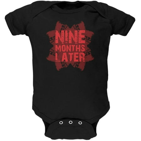 

Zombie Horror 9 Months Later Black Soft Baby One Piece - 18-24 months