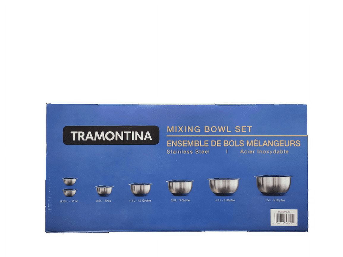 Tramontina Covered Mixing Bowls Stainless Steel 14 PC Gray, 80202/507DS