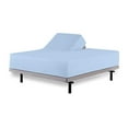 thumbnail image 2 of Top split king sheets sets for adjustable beds, Half split king sheet sets for adjustable beds deep pocket, 32" Split Top king Sheets 400 Thread Count 100% Cotton (Half Split Fitted), Light Blue Solid, 2 of 10
