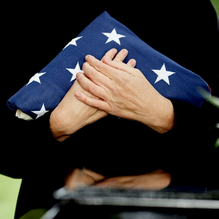 Casket with flag sale