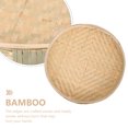 thumbnail image 4 of Kudiqi Woven Round Basket Tray Flat Shallow Bamboo Bread Storage Picnic Wall Art 35cm, 4 of 4