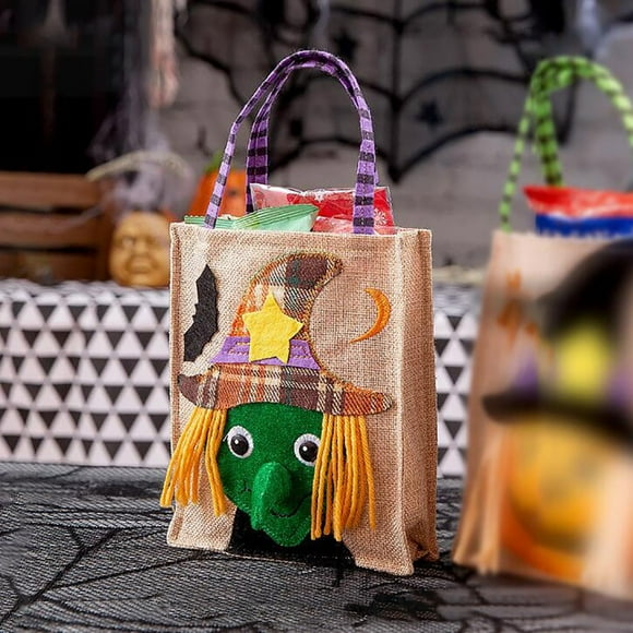 ZZwxWA My Order Halloween decorations linen tote bag festival party kinder