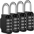 thumbnail image 1 of Combination Lock  4 Digit Combination Padlock for School Gym Sports Locker  Fence  Toolbox  Case  Hasp Cabinet Storage (4 Pack), 1 of 6