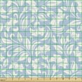 thumbnail image 2 of Ivory and Blue Fabric by the Yard, Illustration of Spring Flowers Foliage Flourishing Nature Design, Upholstery Fabric for Dining Chairs Home Decor Accents, Pale Blue and Ivory by Ambesonne, 2 of 5