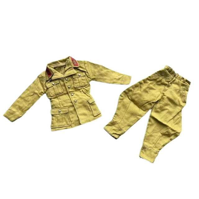 Ropa 1/6 Baoblaze Uniforme Traje Retro Realista con Pantalones para Figuras de 12 Pulgadas